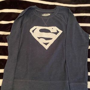 Super man long sleeve shirt hoodie nwt